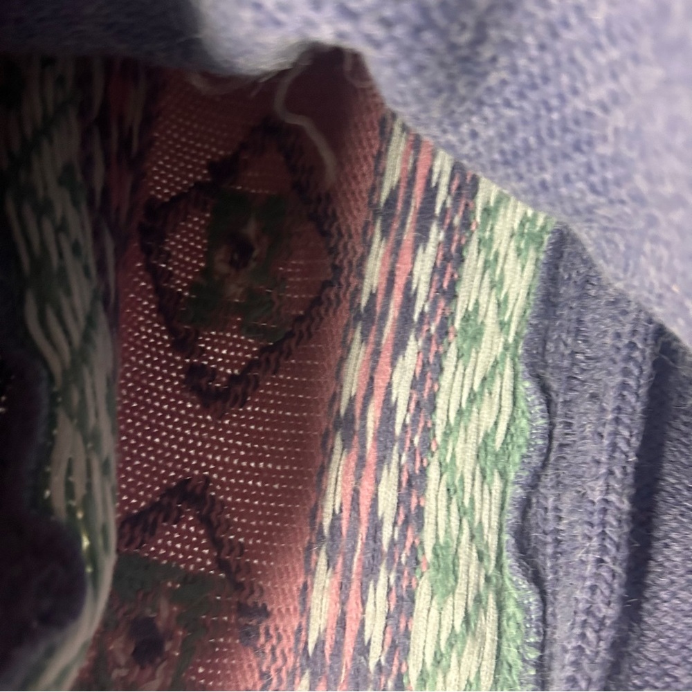 Vintage 90s Gina Peters Knit Sweater Aztec Cabin Grandpa Y2K Large - Picture 7 of 10